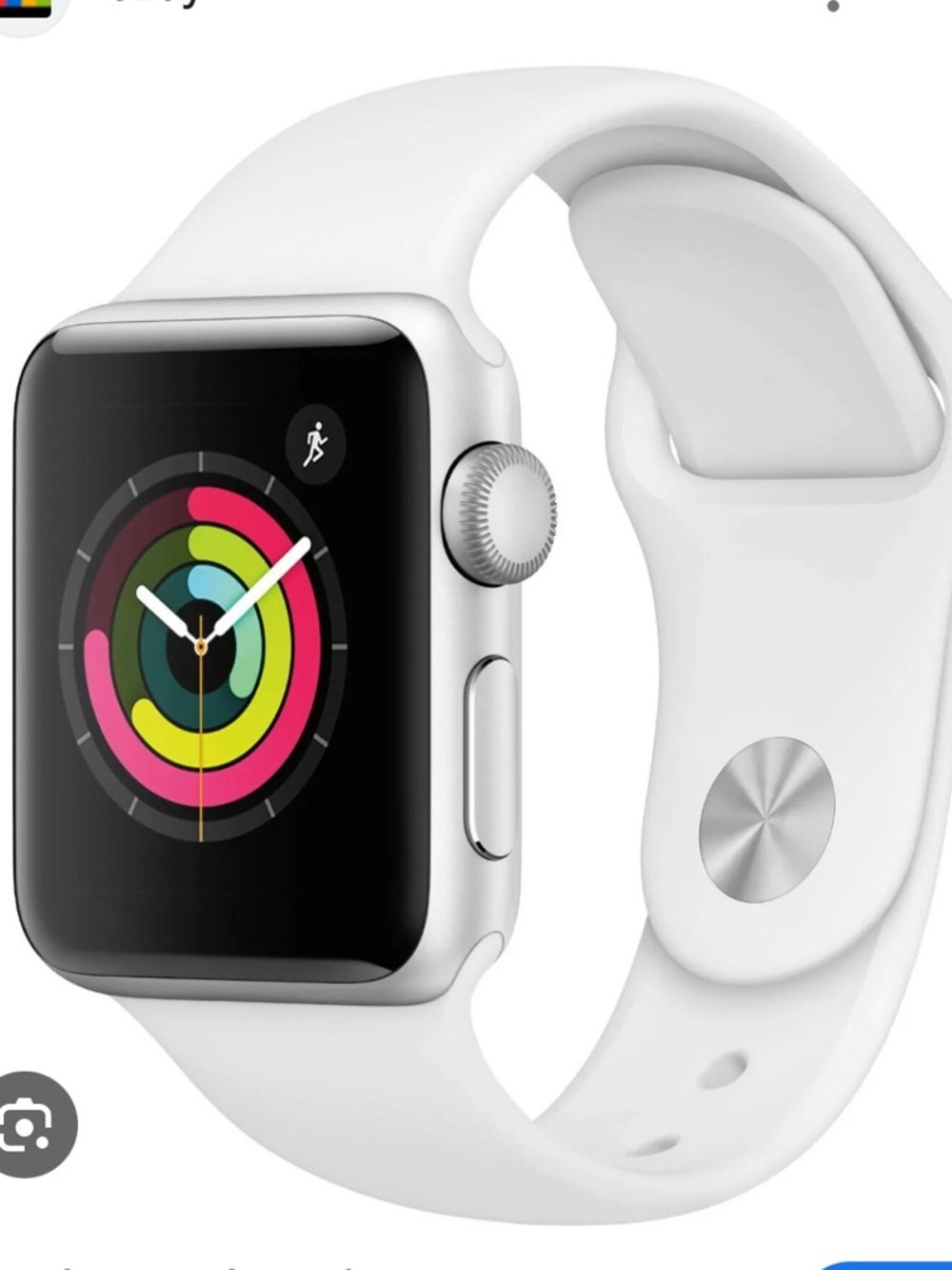 Apple Watch Series 3 Silver with White Sport Band
